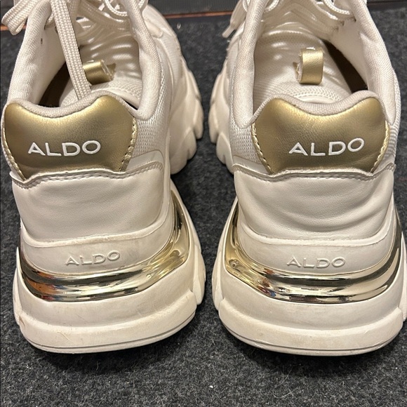 Aldo Cream and Gold Sneakers - Picture 2 of 5